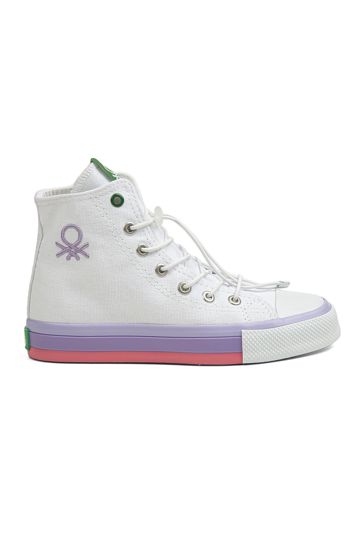 ® | BN-30193 - 3394 Beyaz Lila - Çocuk Spor Ayakkabı - Görsel 2