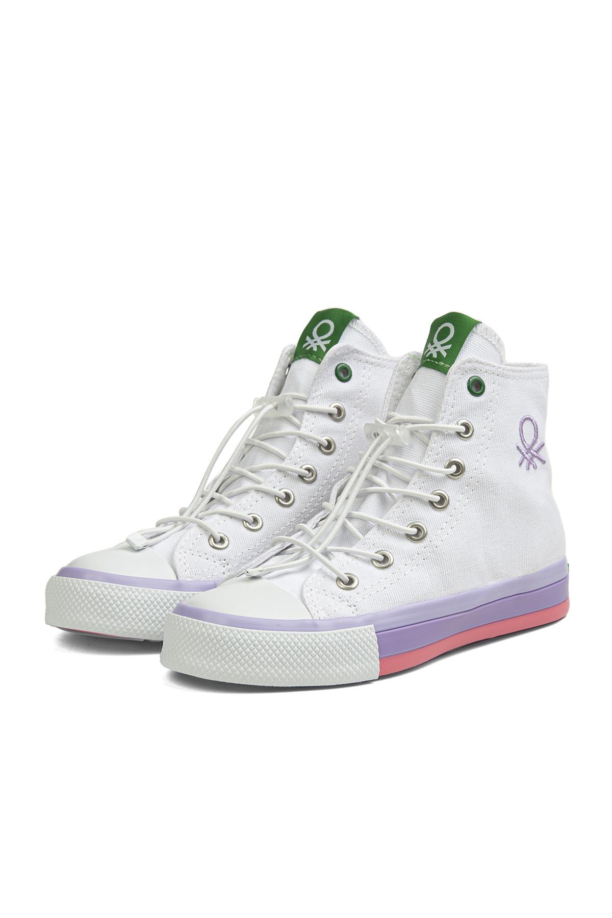 ® | BN-30193 - 3394 Beyaz Lila - Çocuk Spor Ayakkabı - Görsel 4