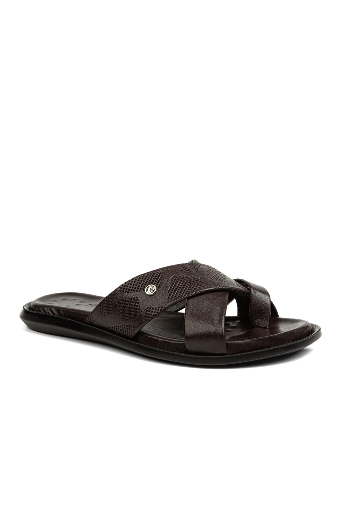 ® | PC-7120 - 2162 Kahve - Erkek Terlik - Görsel 3