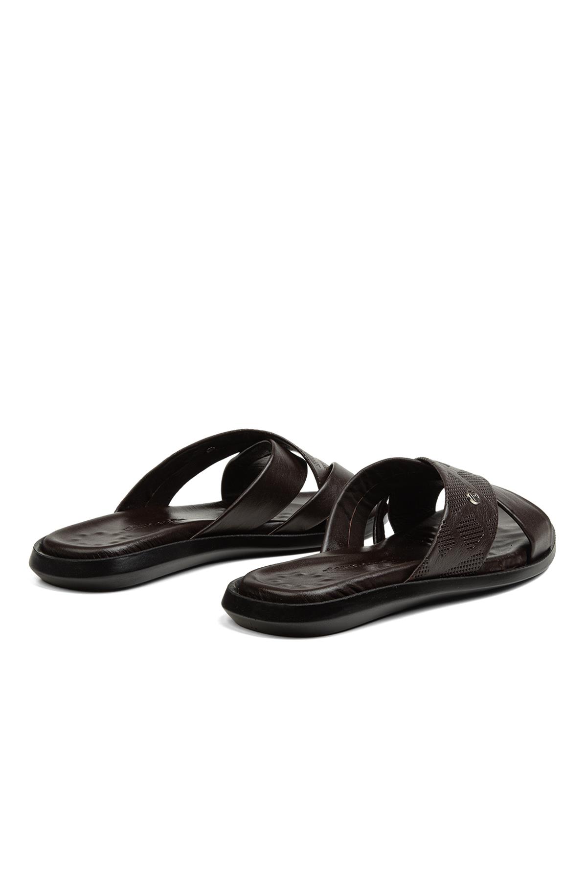 ® | PC-7120 - 2162 Kahve - Erkek Terlik - Görsel 4