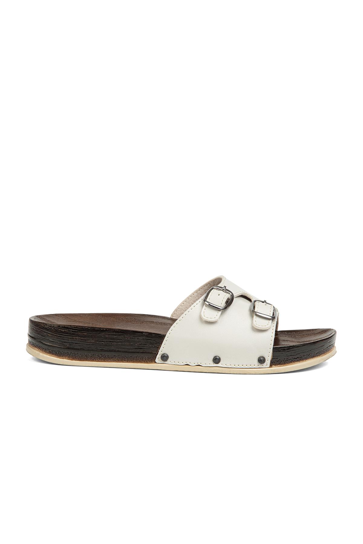 ® | PC-7025-Krem - Kadın Terlik - Görsel 3