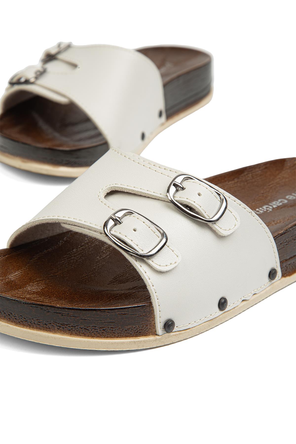 ® | PC-7025-Krem - Kadın Terlik - Görsel 6