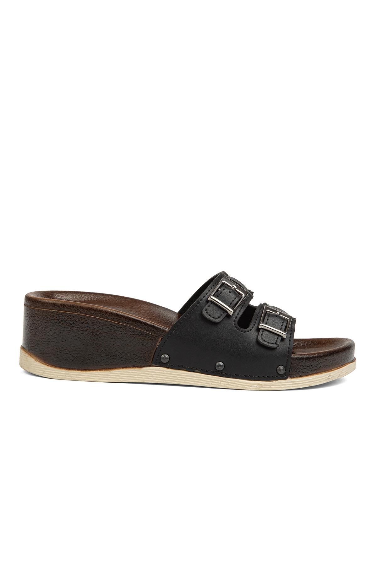 ® | PC-7020-3485 Siyah - Kadın Terlik - Görsel 2