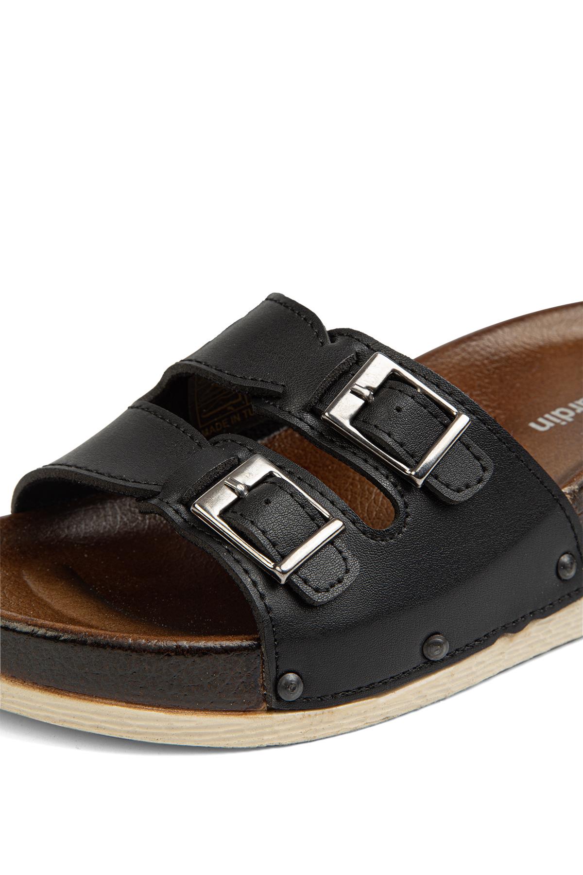 ® | PC-7020-3485 Siyah - Kadın Terlik - Görsel 5