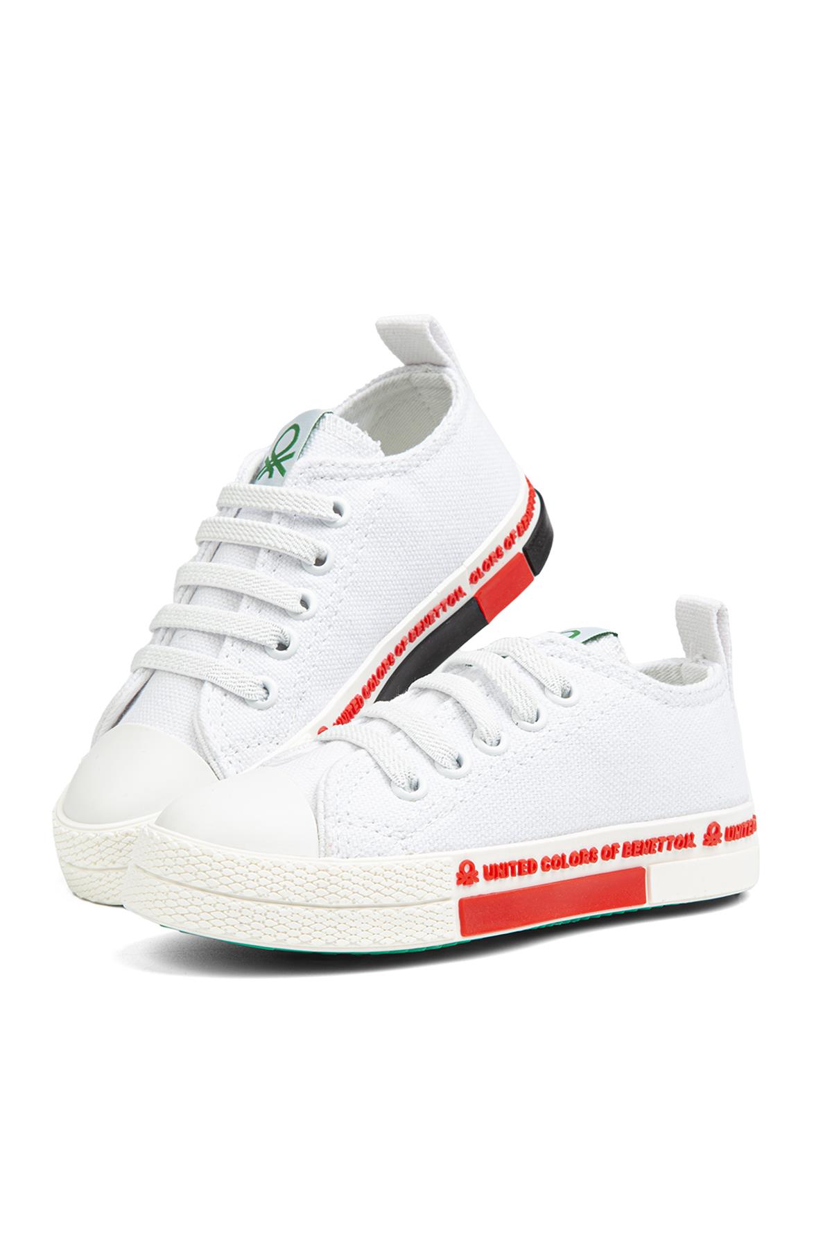 ® | BN-30978- Beyaz Kirmizi - Çocuk Spor Ayakkabı - Görsel 3