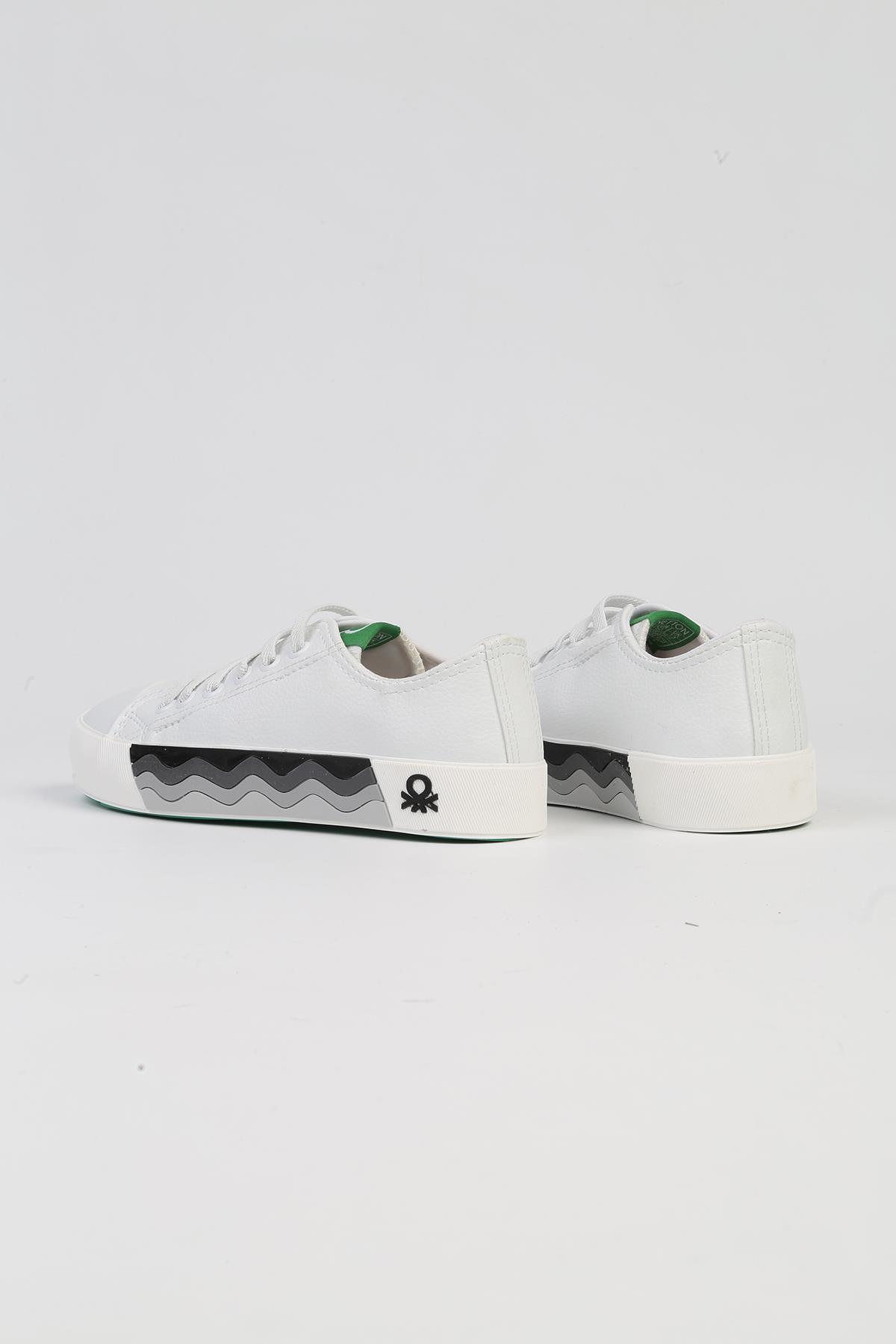 ® | BN-31146 - 3394 Beyaz Gri - Çocuk Spor Ayakkabı - Görsel 4