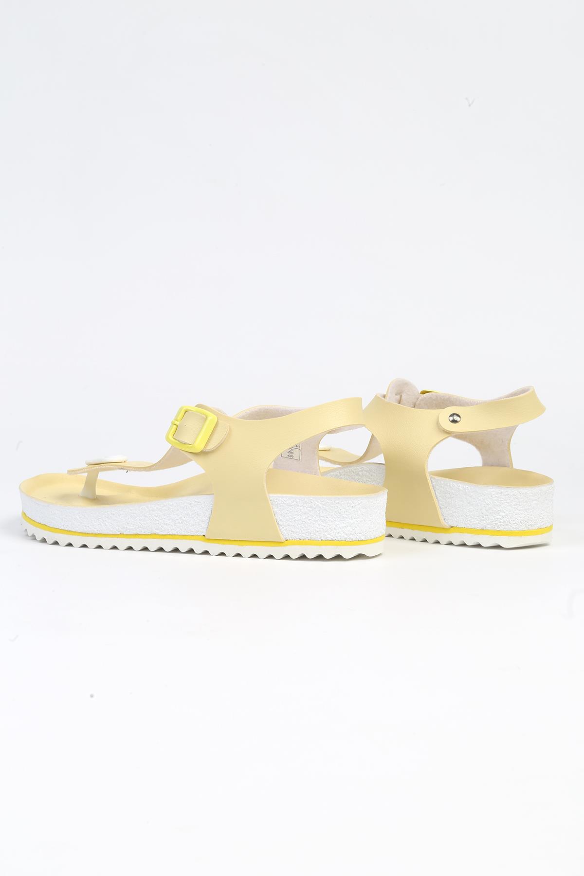 ® | BN-1319 - 3489 Sari - Kadın Sandalet - Görsel 4