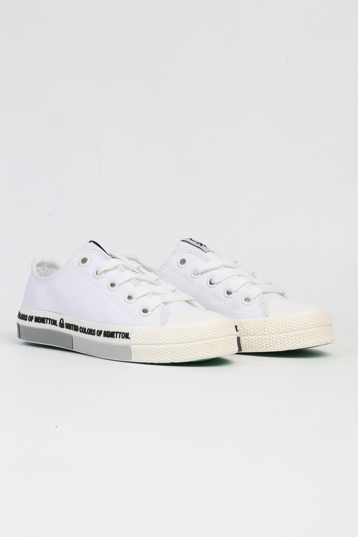 ® | BN-70019 - 3409 Beyaz Siyah-Çocuk Spor Ayakkabı - Görsel 3