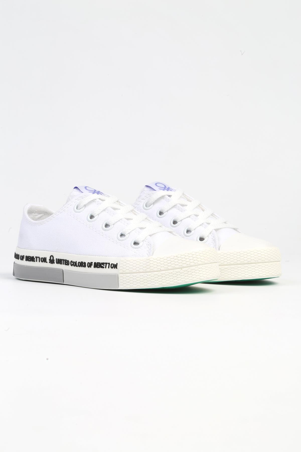 ® | BN-70019 - 3409 Beyaz Lila-Çocuk Spor Ayakkabı - Görsel 3