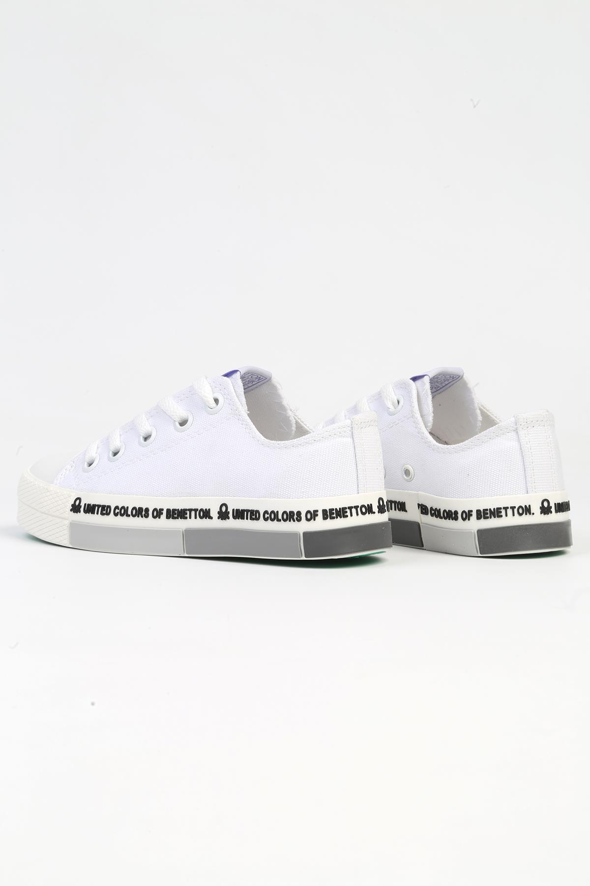 ® | BN-70019 - 3409 Beyaz Lila-Çocuk Spor Ayakkabı - Görsel 4