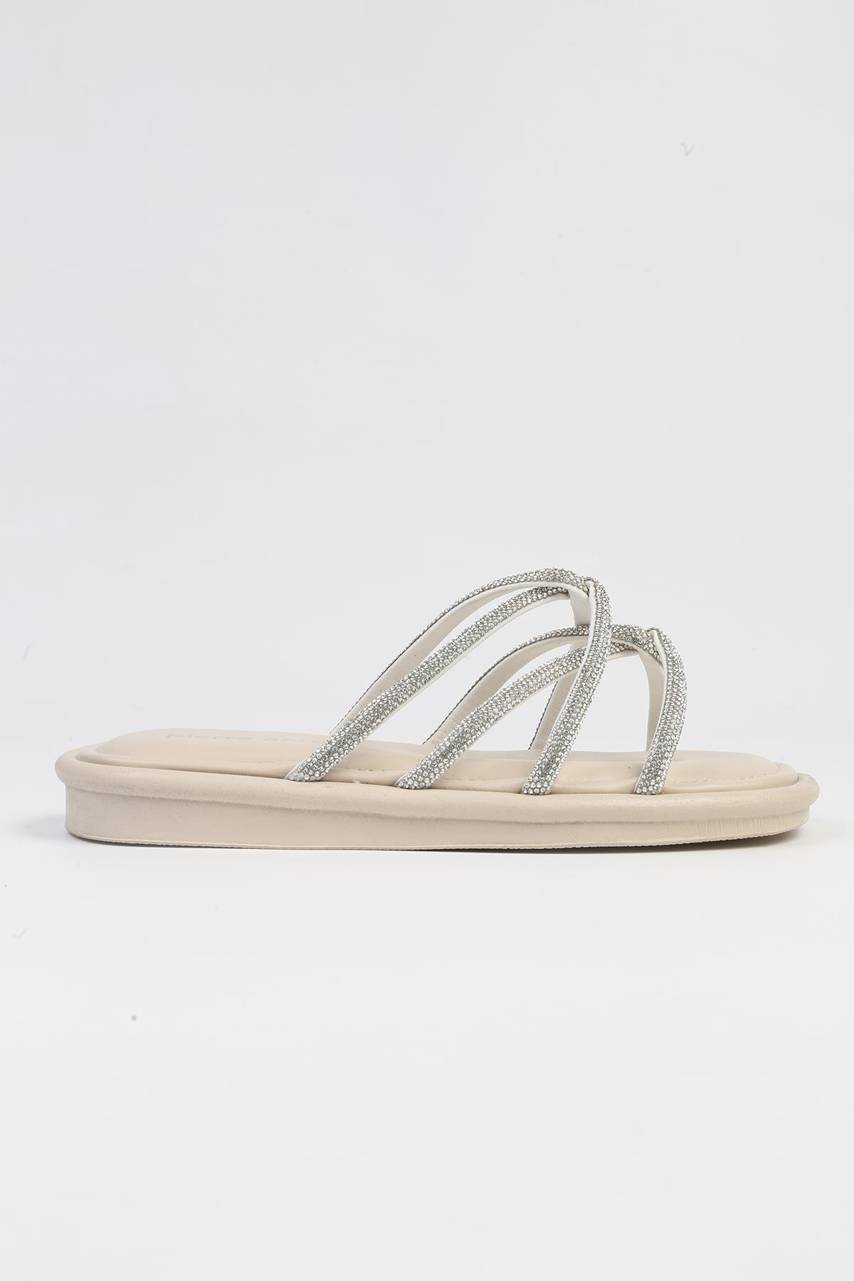 ®| PC-5104-3891 Krem-Kadın Terlik - Görsel 2