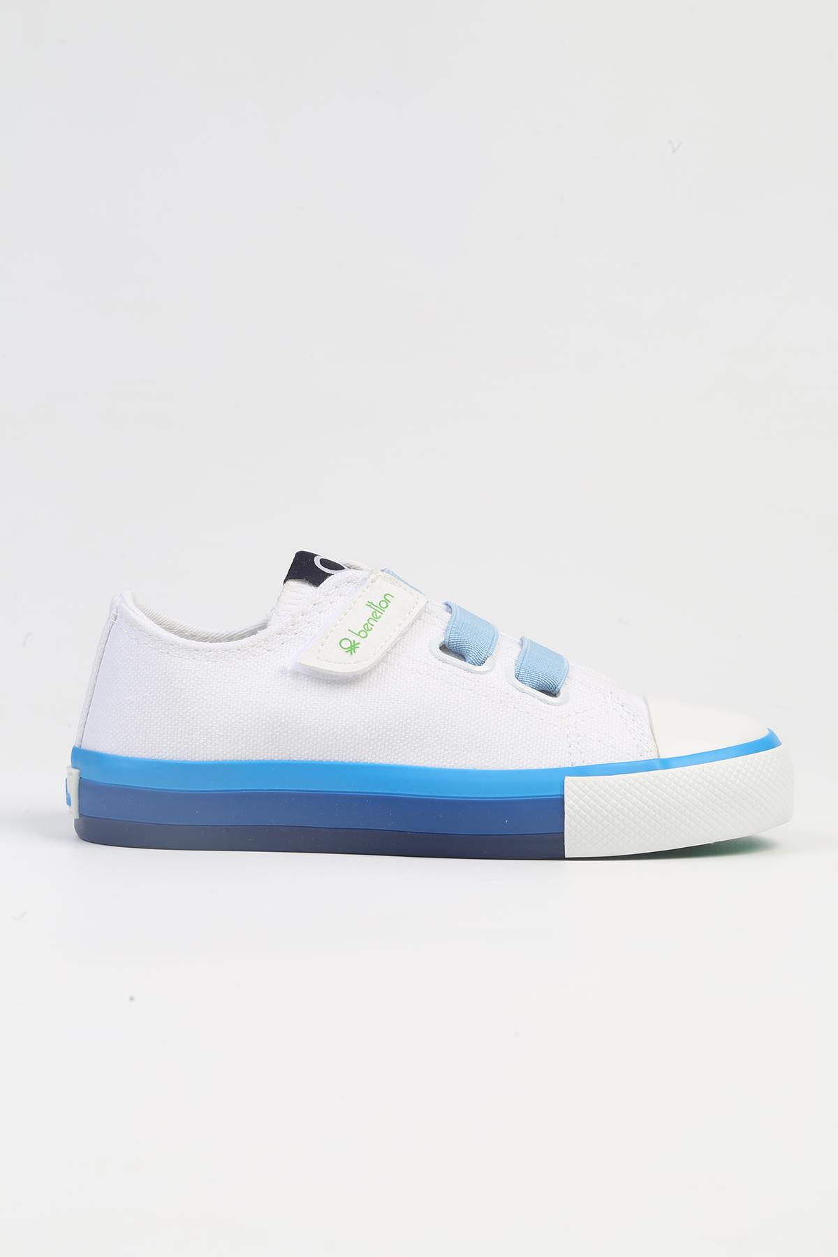 ® | BN-30977- 3394 Beyaz Mavi-Çocuk Spor Ayakkabı - Görsel 2