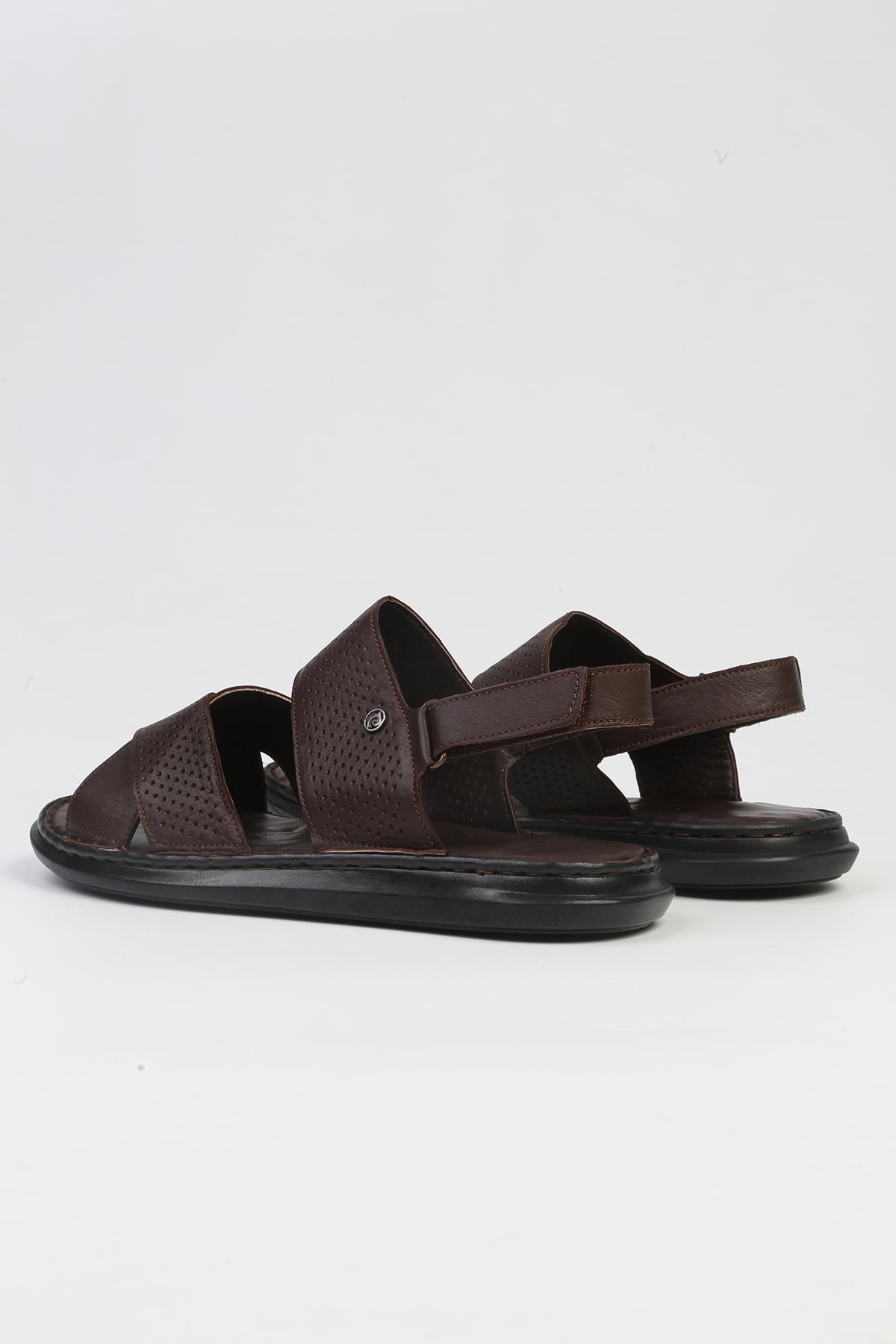 ® | PC-5124-3892 Kahve-Erkek Sandalet - Görsel 4