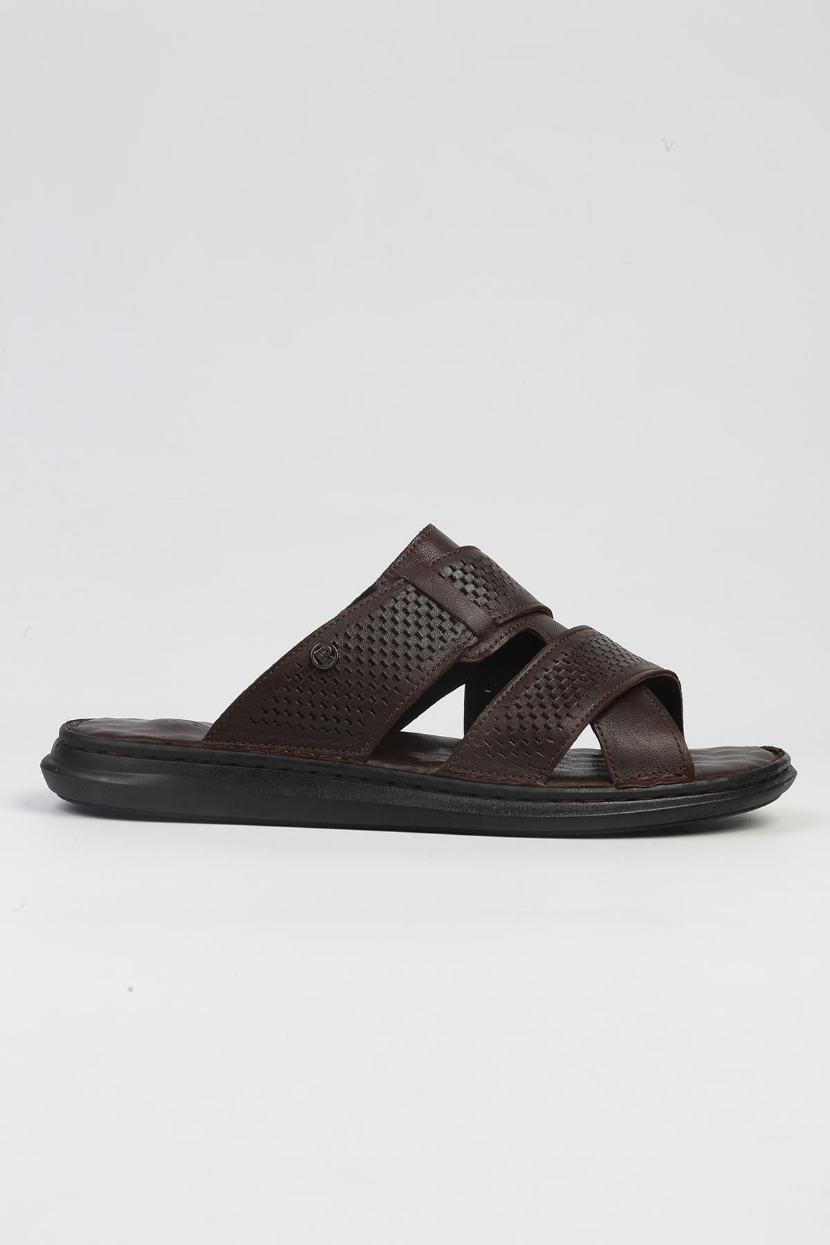 ® | PC-5114-3892 Kahve-Erkek Terlik - Görsel 2