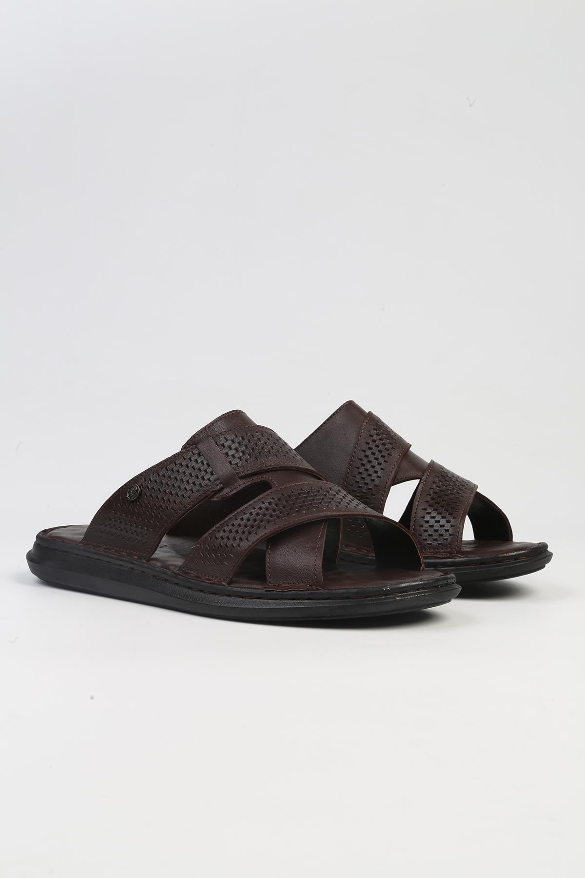 ® | PC-5114-3892 Kahve-Erkek Terlik - Görsel 3