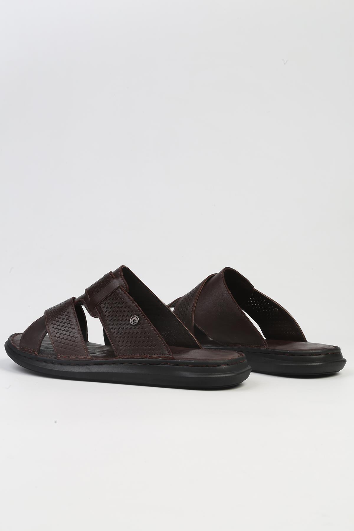 ® | PC-5114-3892 Kahve-Erkek Terlik - Görsel 4