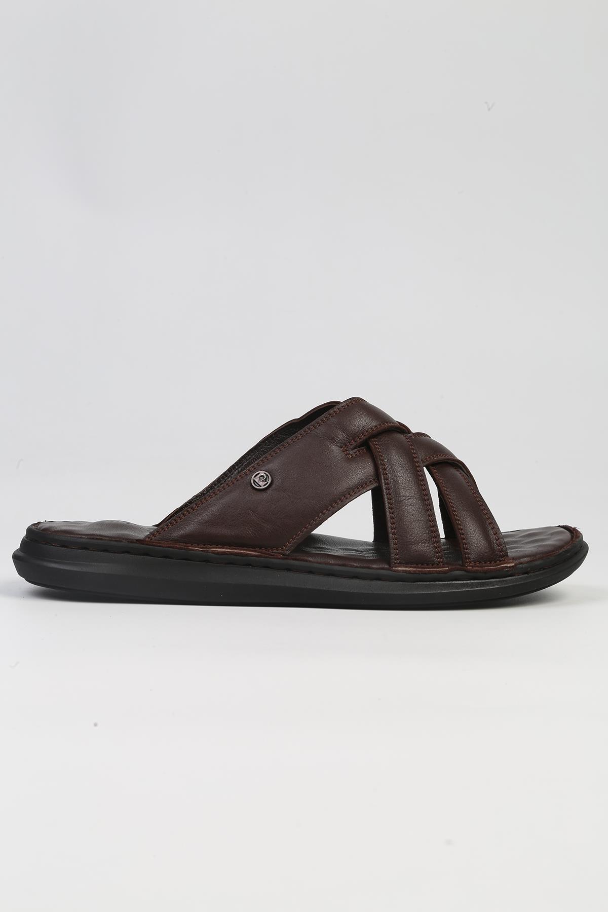 ® | PC-5108-3892 Kahve - Erkek Terlik - Görsel 2