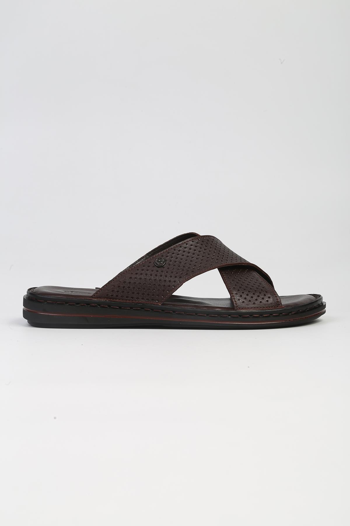 ® | PC-5107-3892 Kahve - Erkek Terlik - Görsel 2