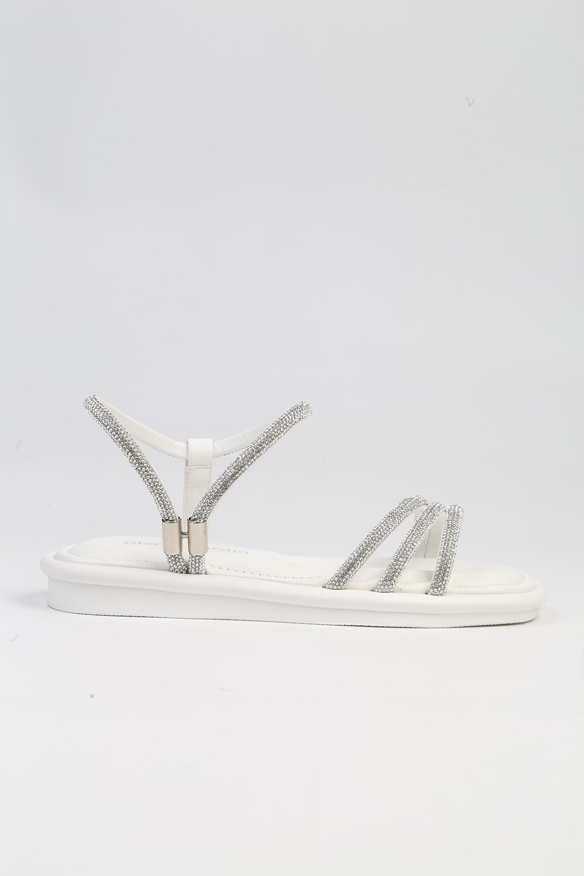 ® | PC-5100-3891 Beyaz-Kadın Sandalet - Görsel 2