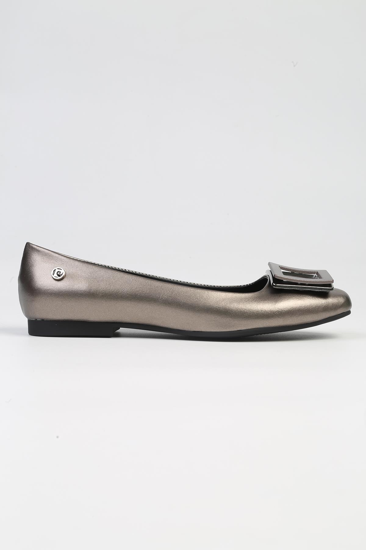 ® | PC-53104- 3592 Platin Cilt-Kadın Babet Günlük Ayakkabı - Görsel 3