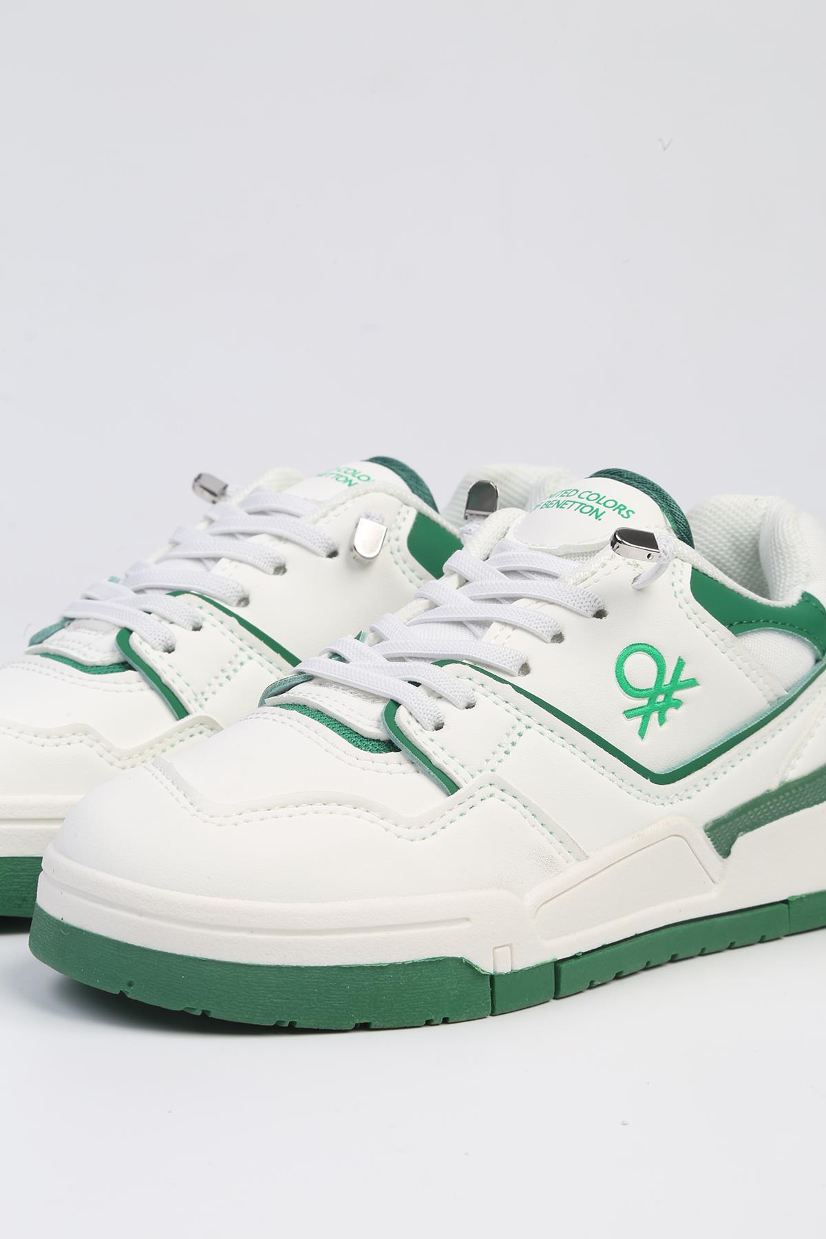 ® | BNI-10082 Beyaz Yesil - İthal Çocuk Spor Ayakkabı - Görsel 5