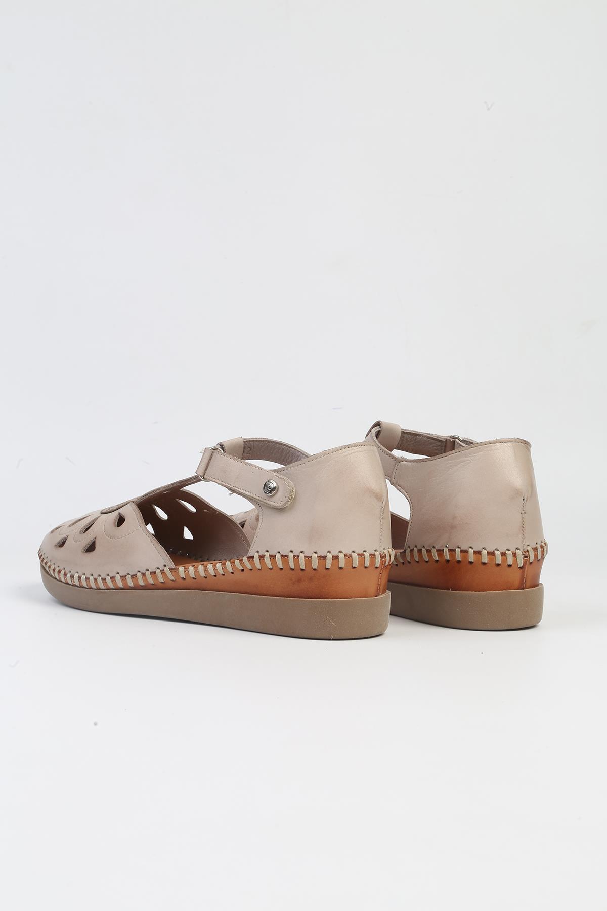 ® | PC-53024- 3963 Vizon-Kadın Topuklu Günlük Ayakkabı - Görsel 4