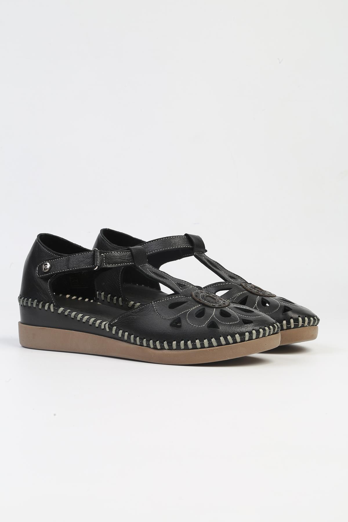 ® | PC-53024- 3963 Siyah-Kadın Topuklu Günlük Ayakkabı - Görsel 3