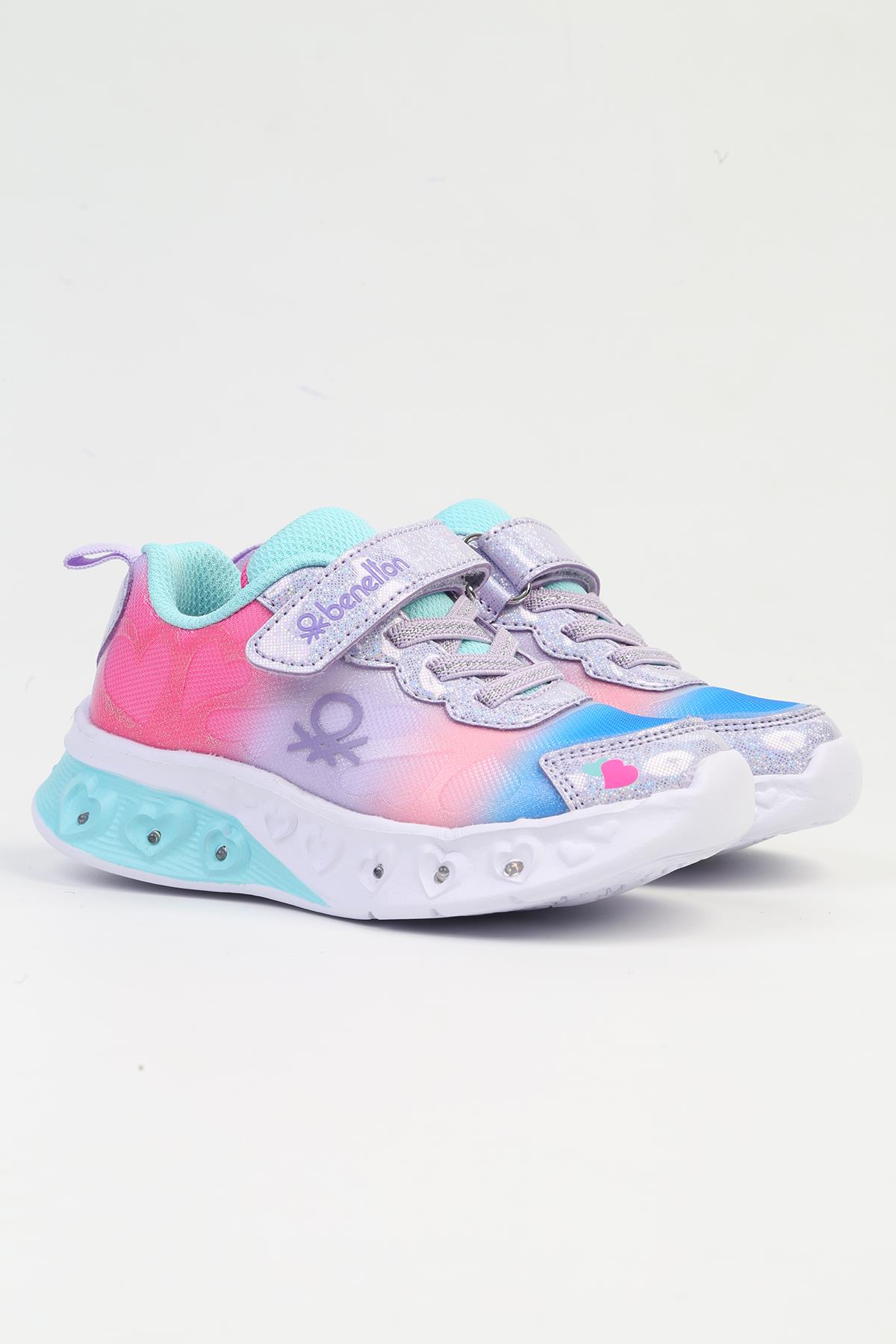® İTHAL Fusya Mavi Işıklı Çocuk Spor Ayakkabı BNI-10127 - Görsel 3