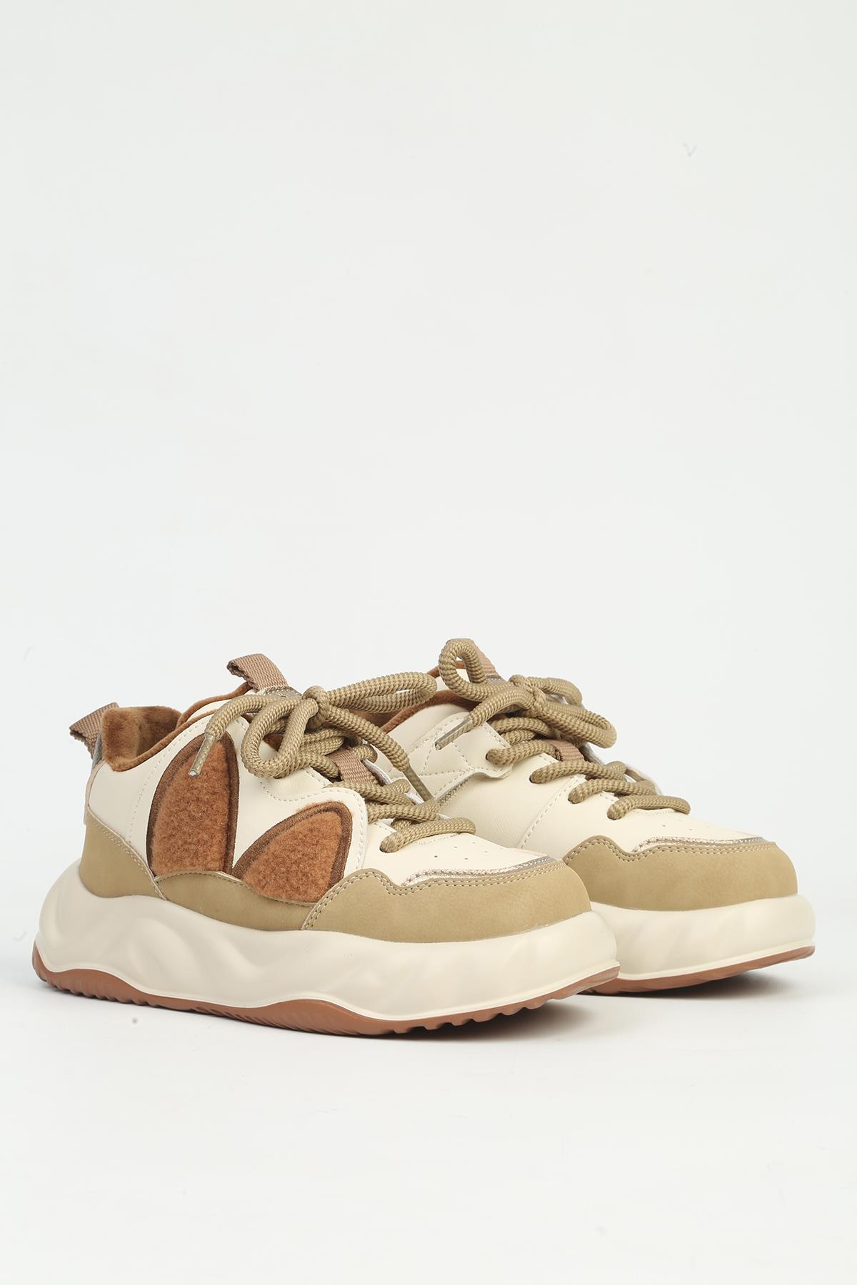 Çocuk Spor Ayakkabı Bej İTHAL BNI-12031 - Görsel 4