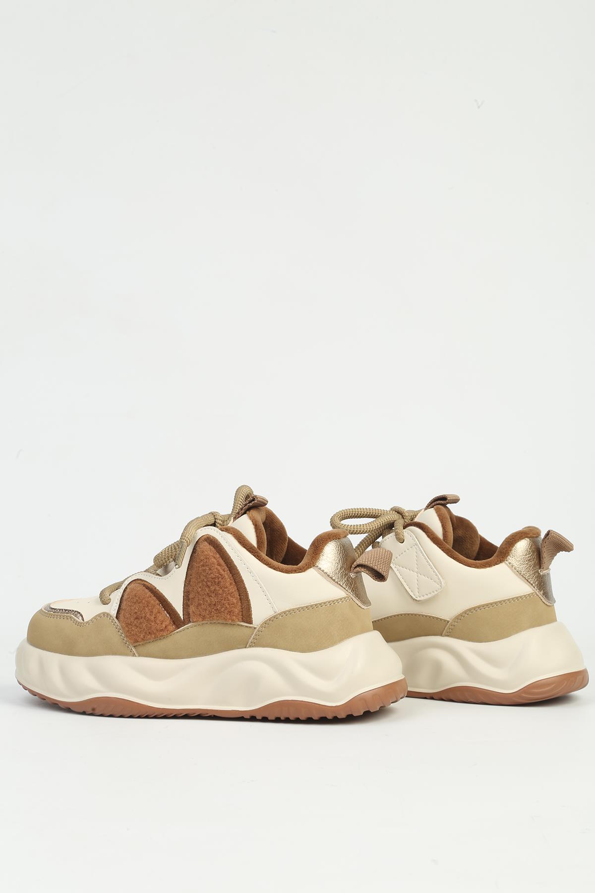 Çocuk Spor Ayakkabı Bej İTHAL BNI-12031 - Görsel 5