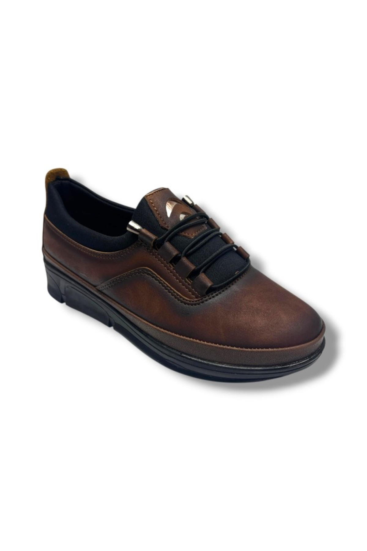 1170-26 Yağlı Deri Anatomik Slip On Comfort Kadın Ayakkabı - Görsel 2