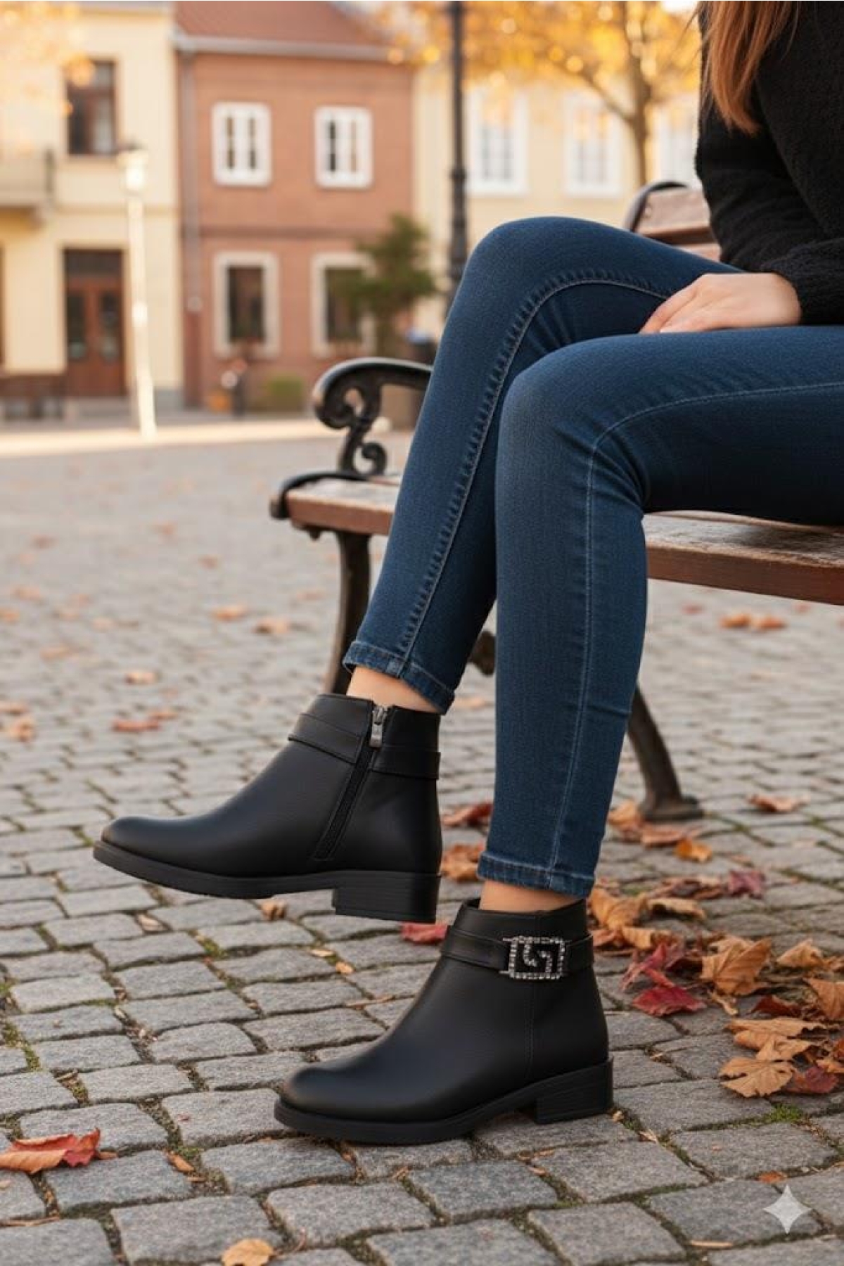 16142 Rahat Toka Detaylı Kaymaz Taban Sıcak Astar Kadın Bot - Görsel 3