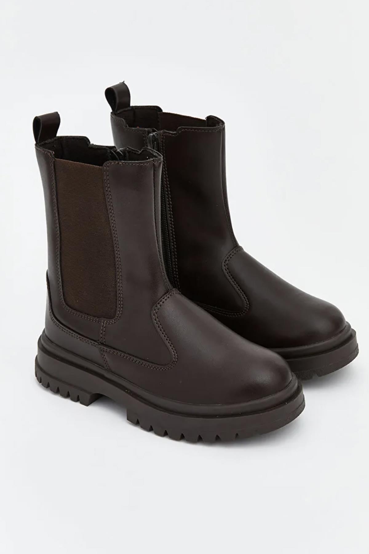 Brown Star Chunky Chelsea Boots - Görsel 2