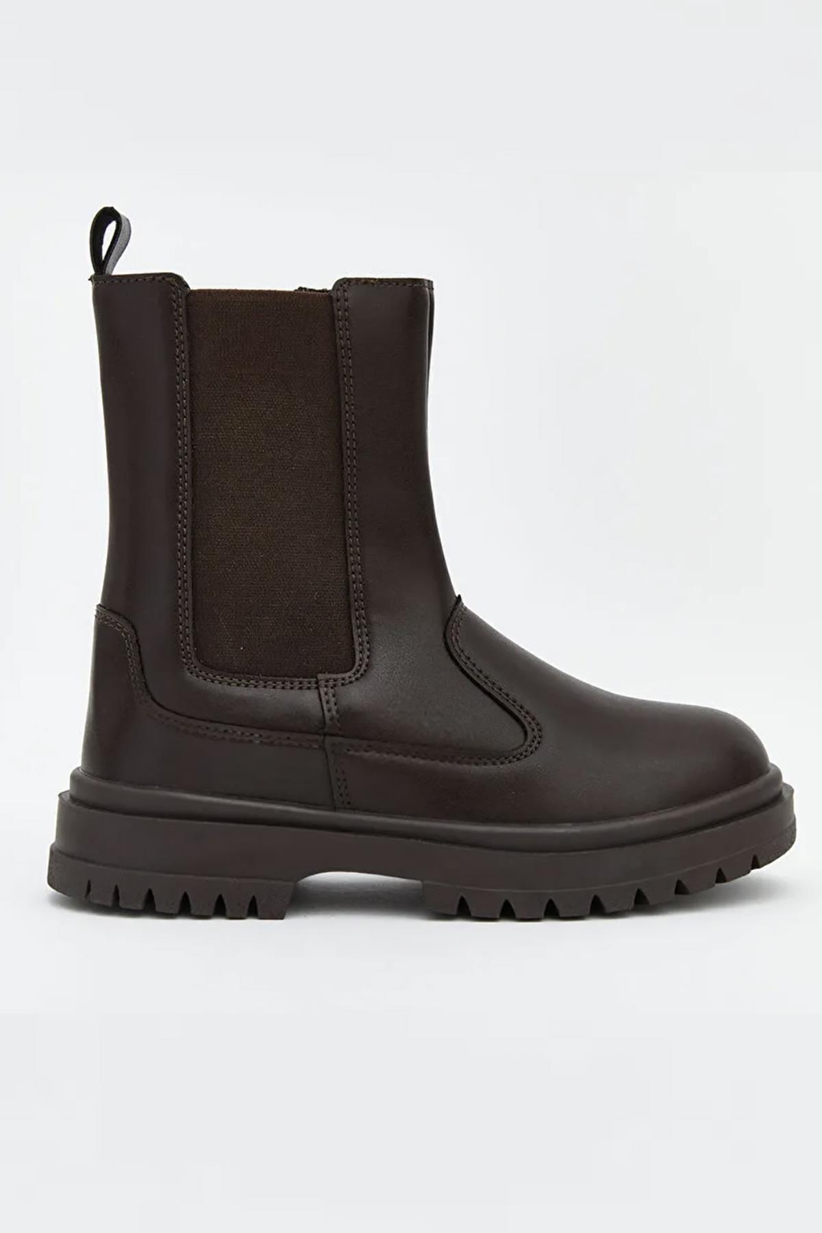 Brown Star Chunky Chelsea Boots - Görsel 3