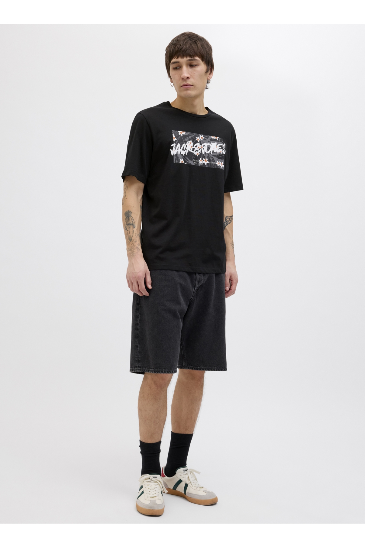 July Bisiklet Yaka Siyah Erkek T-Shirt 12276738_JCOINFINITY SUN BACK