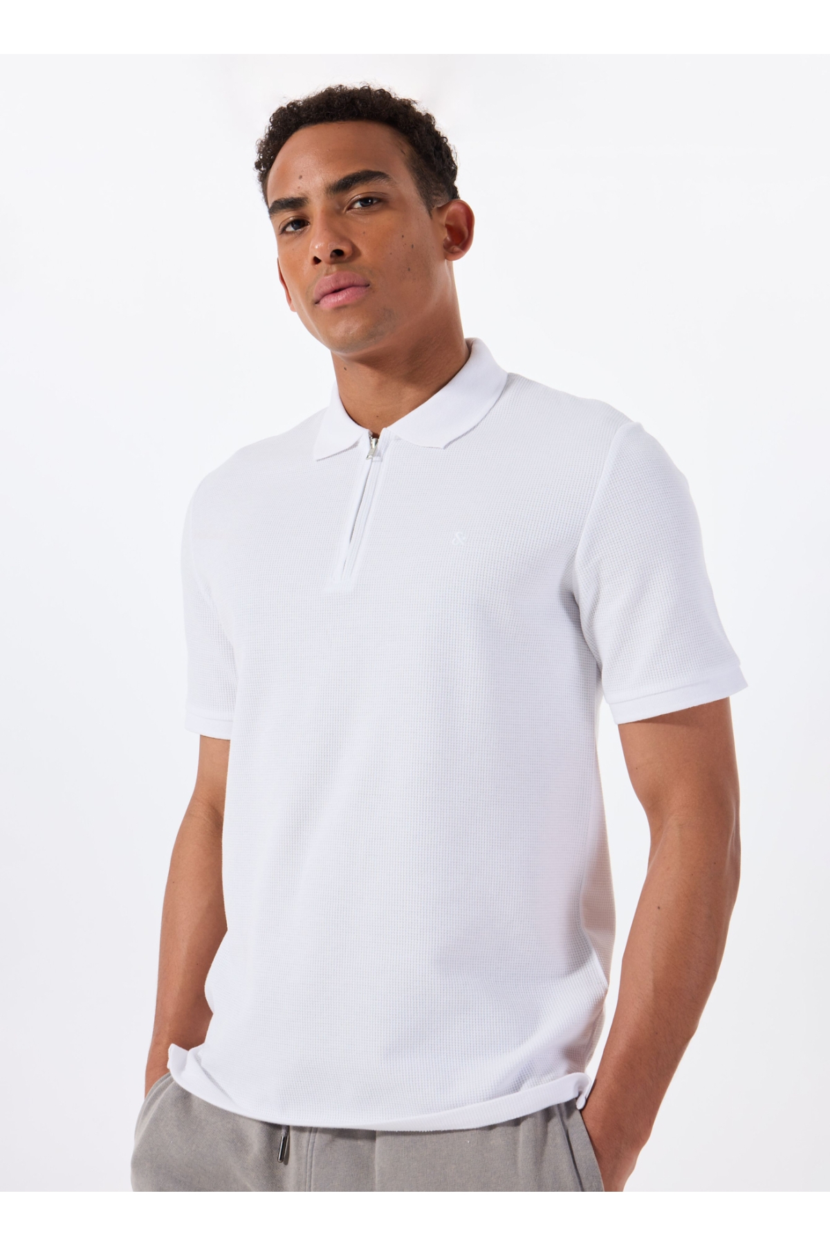 【新品】Pedestal polo tee jellyyabashi Beyaz Erkek Polo T-Shirt JJEAUSTIN ZIP POLO SS NOOS Fiyatları