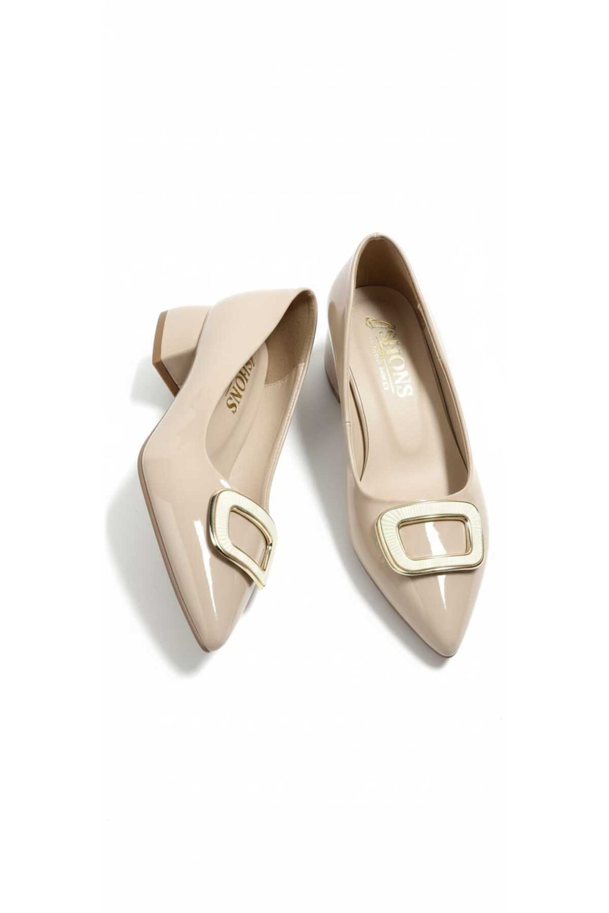 060 Rugan Klasık Topuklu Günlük Casual Ayakkabı - Görsel 3