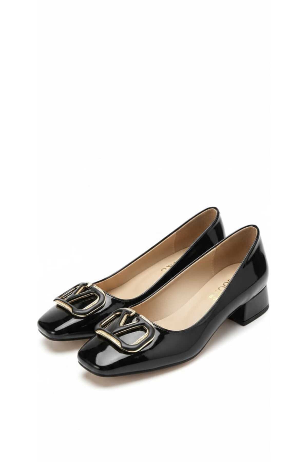 065 Rugan Klasık Topuklu Günlük Casual Ayakkabı - Görsel 3