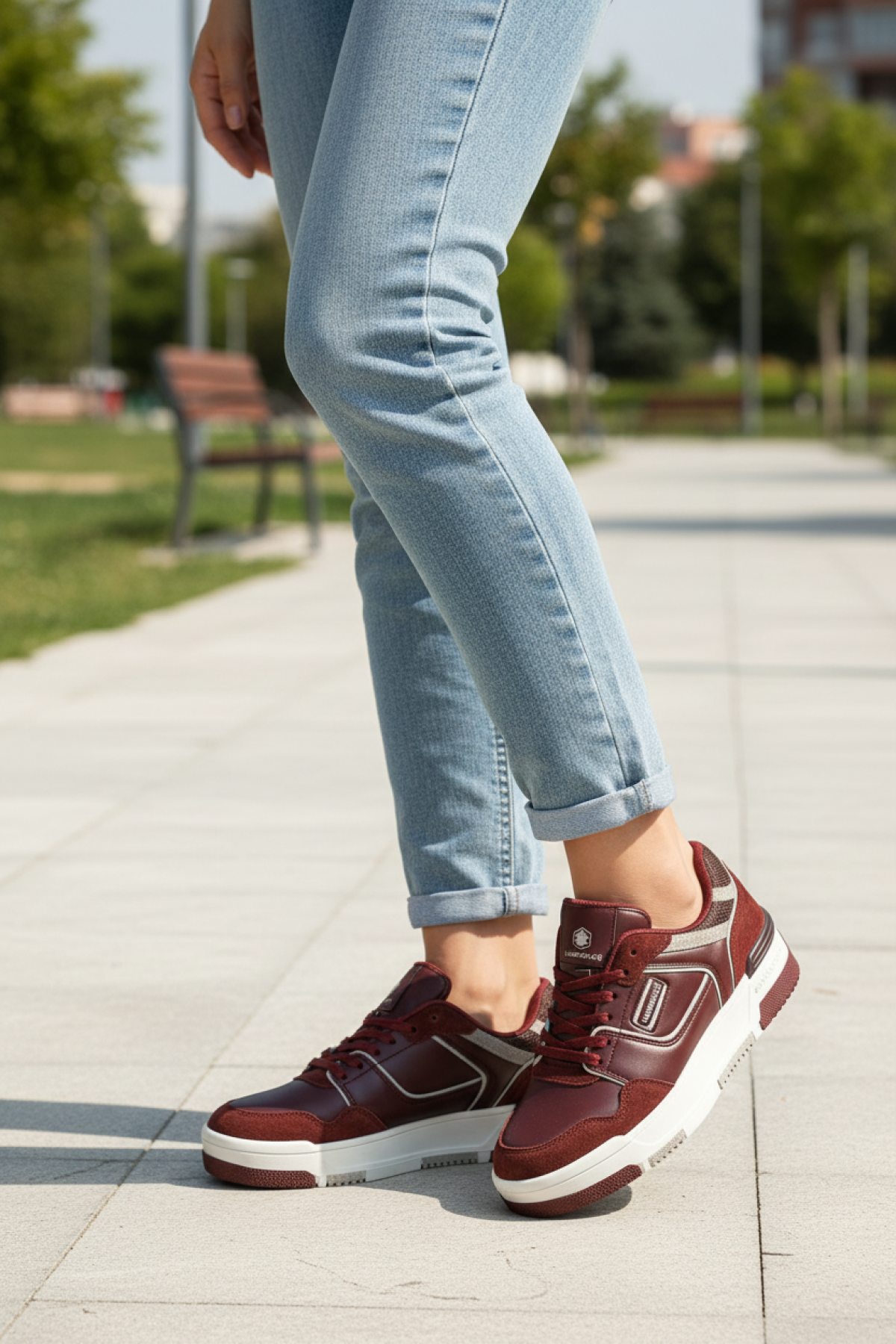 STELLA 5PR Bordo Kadın Sneaker - Görsel 3