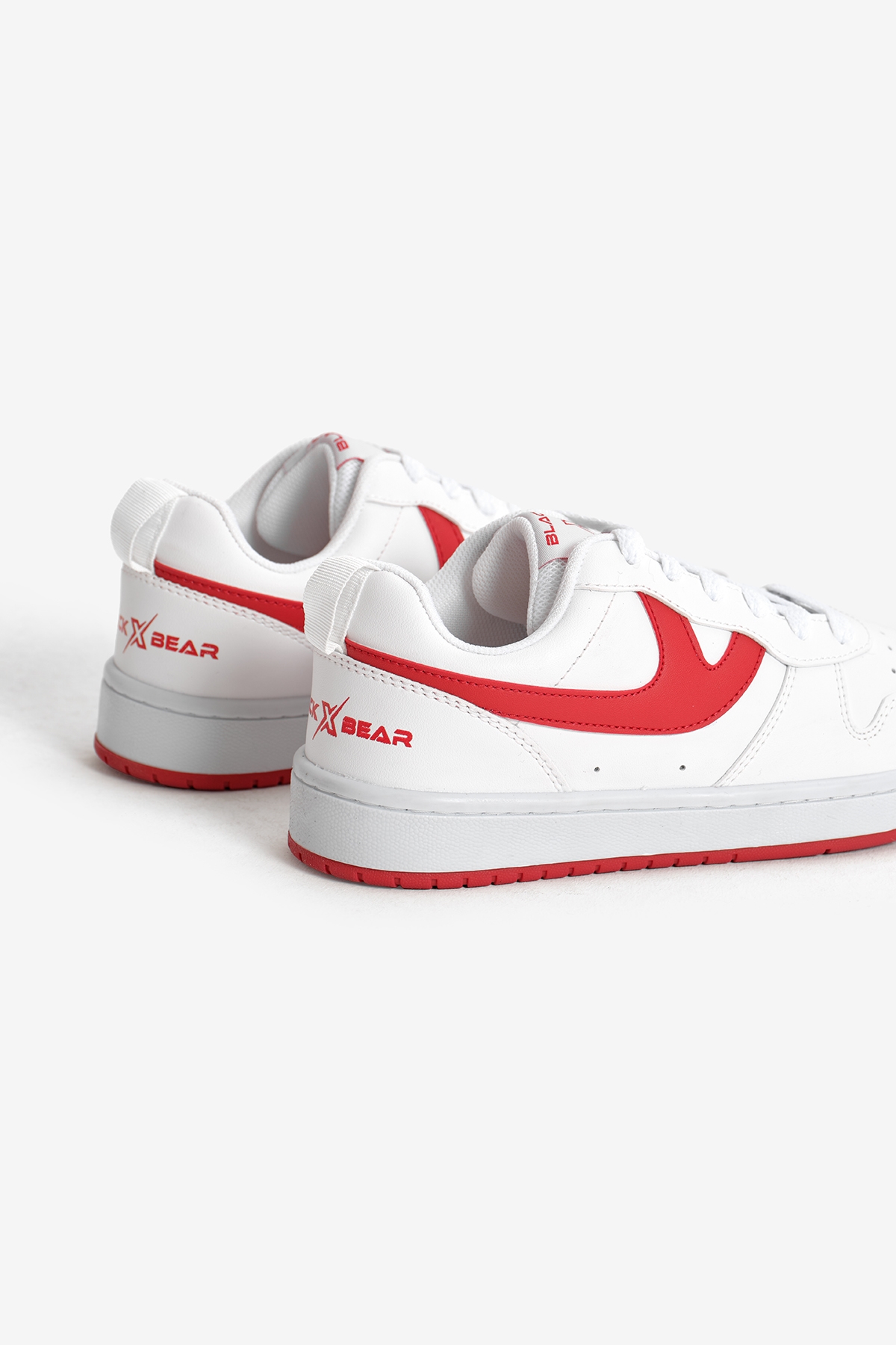 Kadın Beyaz Termo Taban Şerit Detaylı Bağcıklı Spor Ayakkabı - Görsel 5