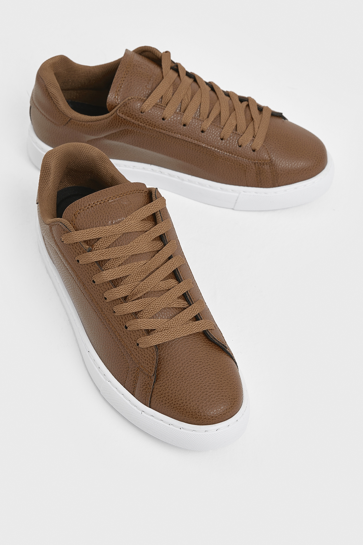 Erkek Taba Poli Taban Bağcıklı Günlük Spor Ayakkabı - Görsel 4