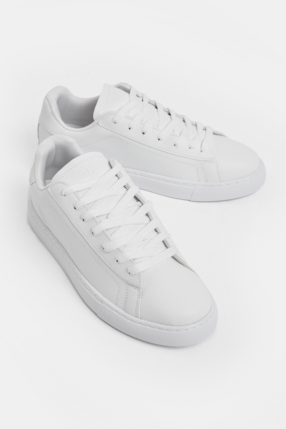 Erkek Beyaz Poli Taban Bağcıklı Günlük Spor Ayakkabı - Görsel 5