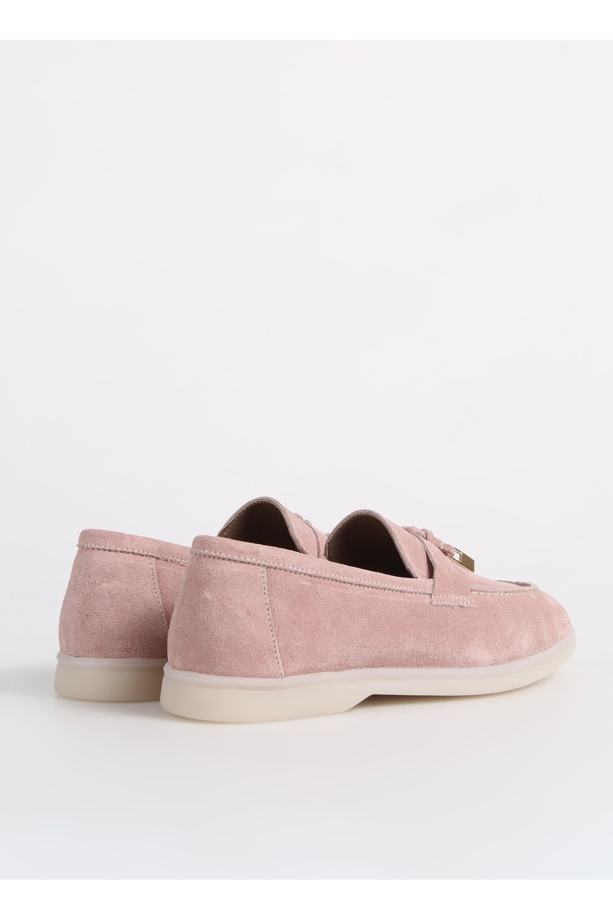 Fabrika Fabrika Pembe Pudra Kadın Süet Loafer FLORA Casual Ayakkabı | Flo Pembe - 4. görsel