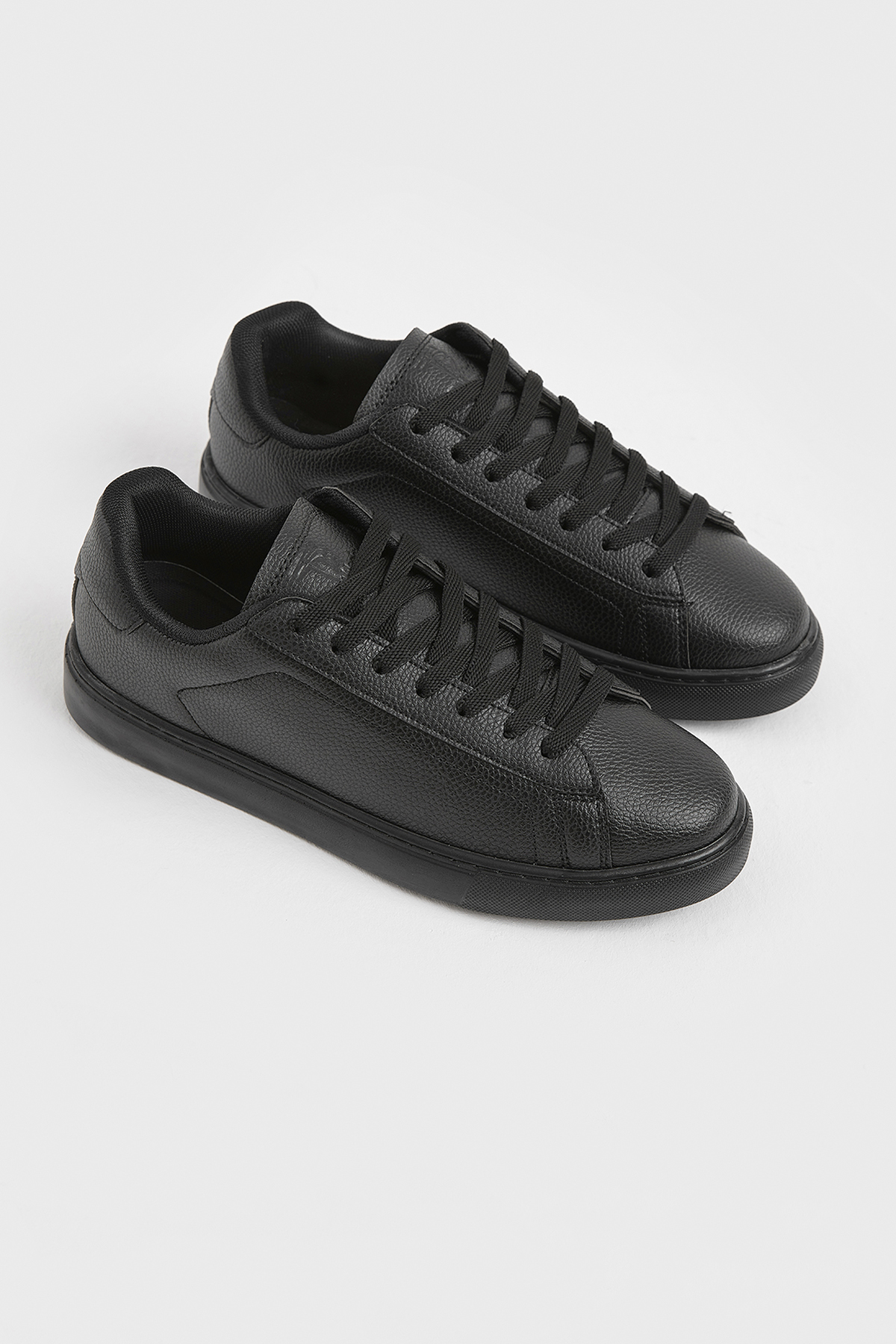 Erkek Siyah Poli Taban Bağcıklı Günlük Spor Ayakkabı - Görsel 3