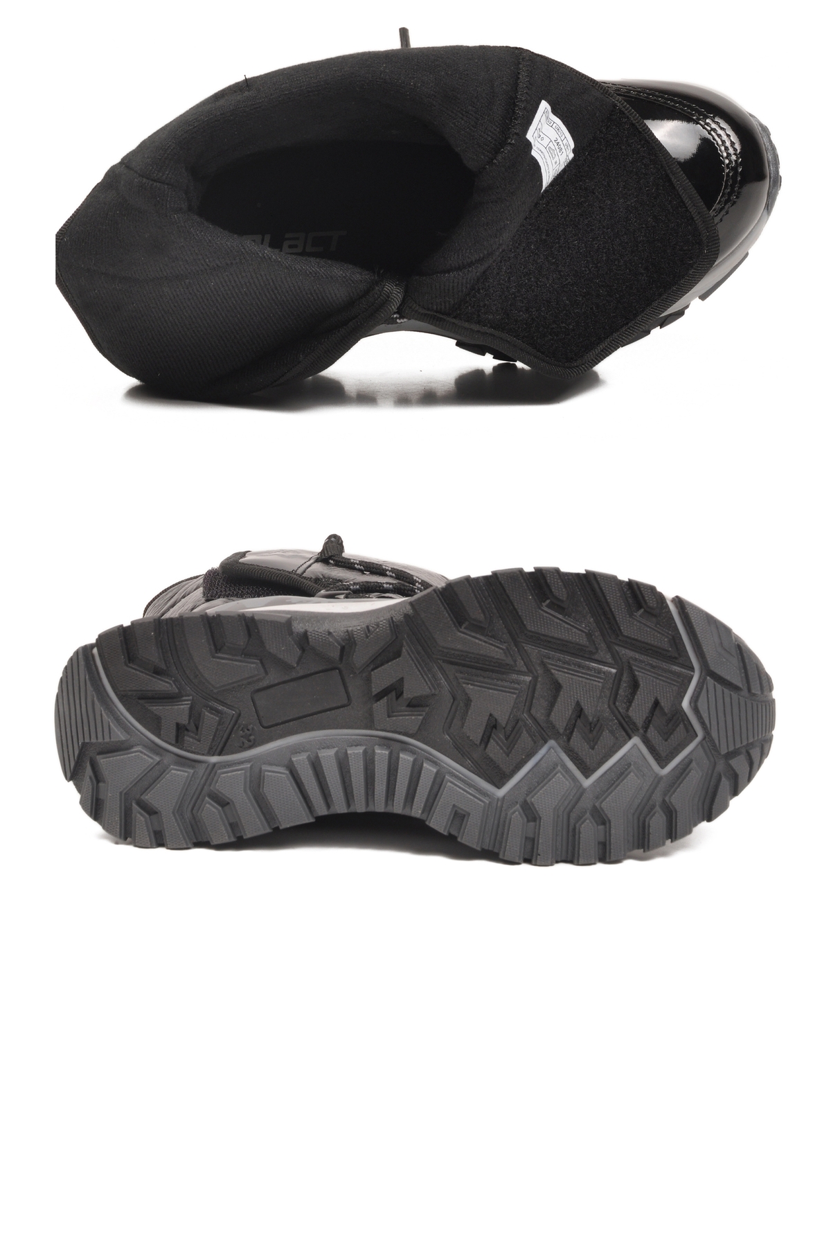 Siyah Kaymaz Taban İçi Polarlı Kız Çocuk Kar Botu 24081 F - Görsel 6