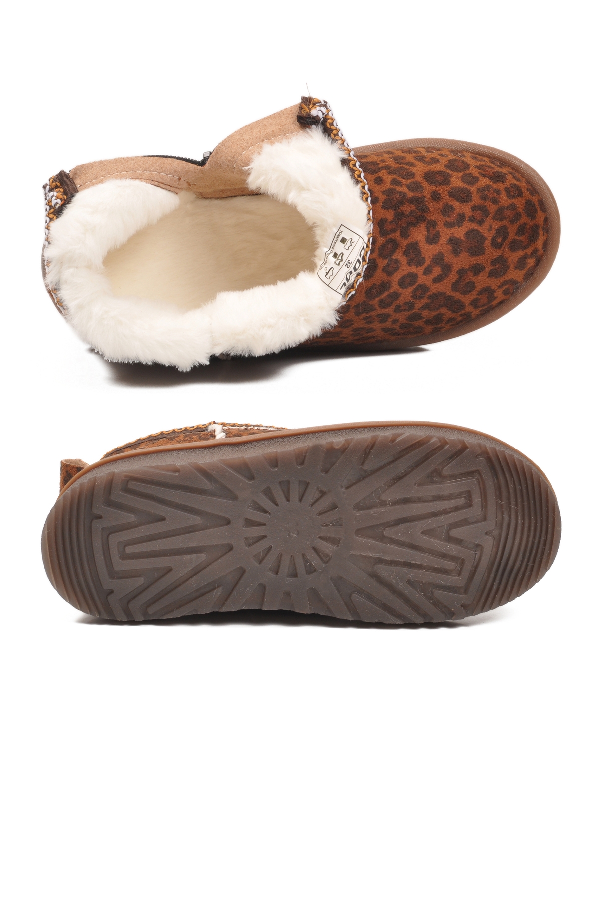 Leopar Süet İçi Kürklü Soğuğa Dirençli Kız Çocuk Bot Ugy F - Görsel 6