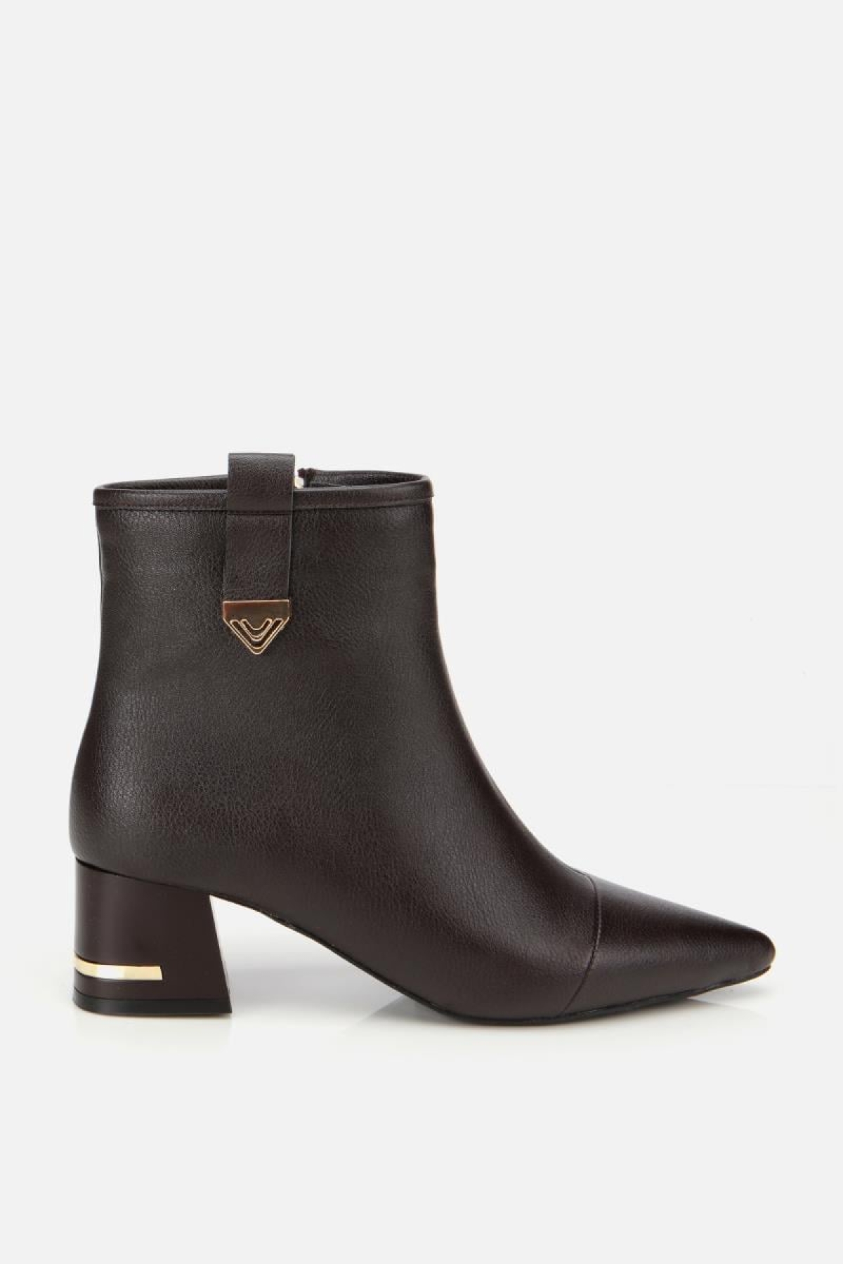 Kadın Kahverengi Tokalı Kalın Topuklu Bot - Görsel 2