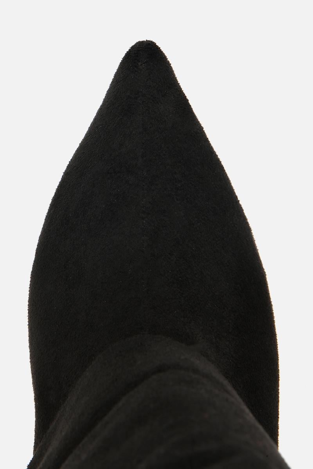 Kadın Süet Siyah Pantolon Görünümlü İnce Kemerli Topuklu Çizme - Görsel 6
