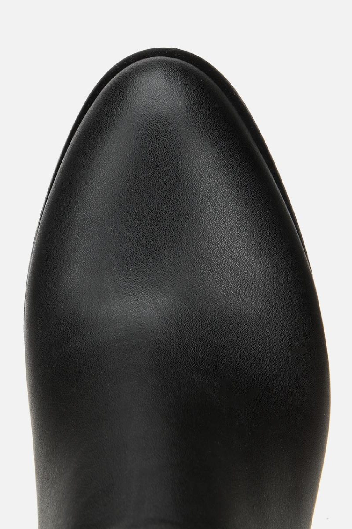 Kadın Siyah Kırışık Görünümlü Diz Altı Topuklu Bot - Görsel 6