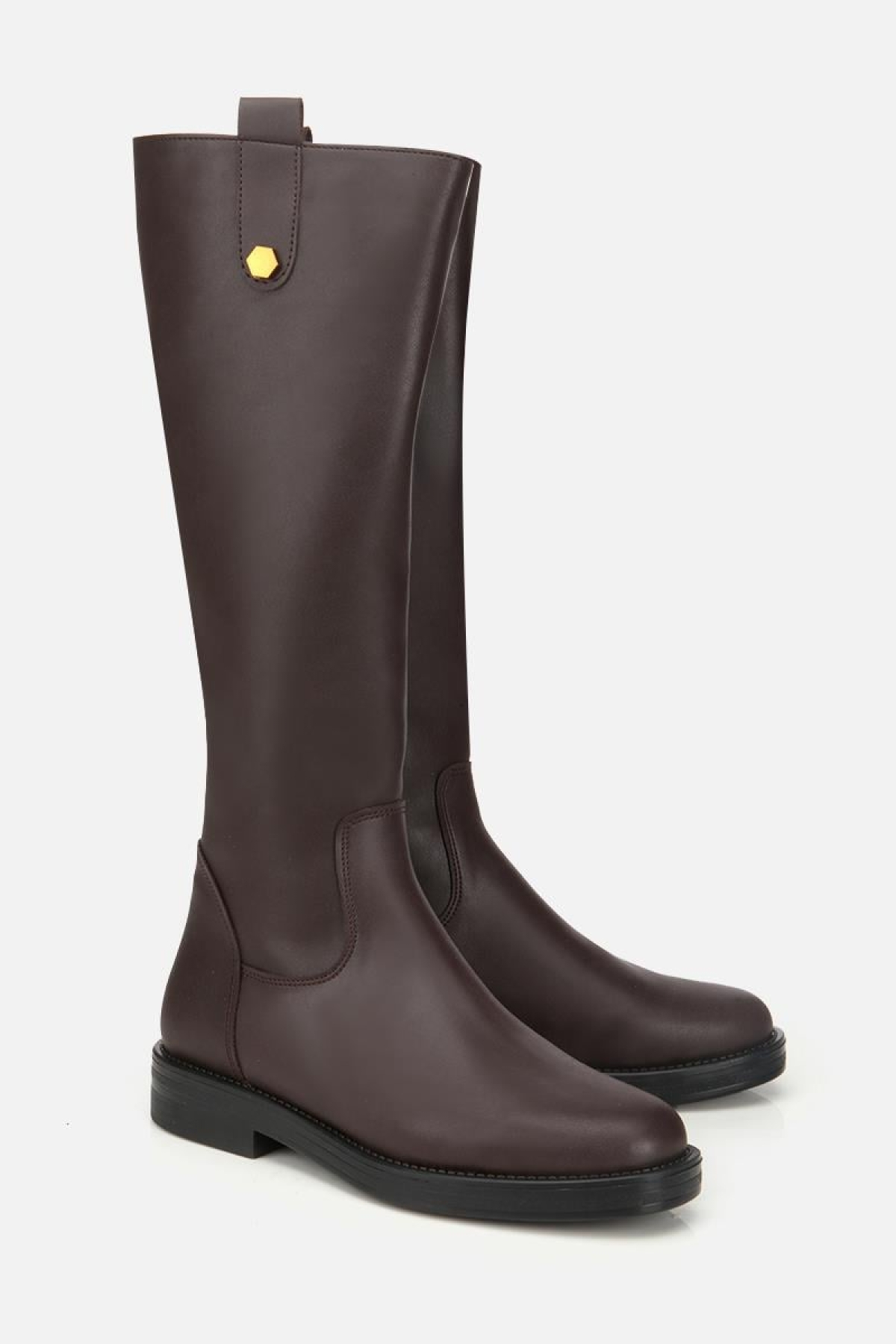 Kadın Kahverengi Binici Düz Çizme - Görsel 3